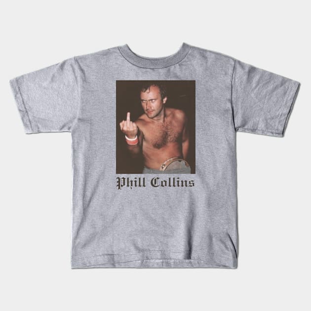 Phil Collins Vintage Kids T-Shirt by Coffee Black Victory 